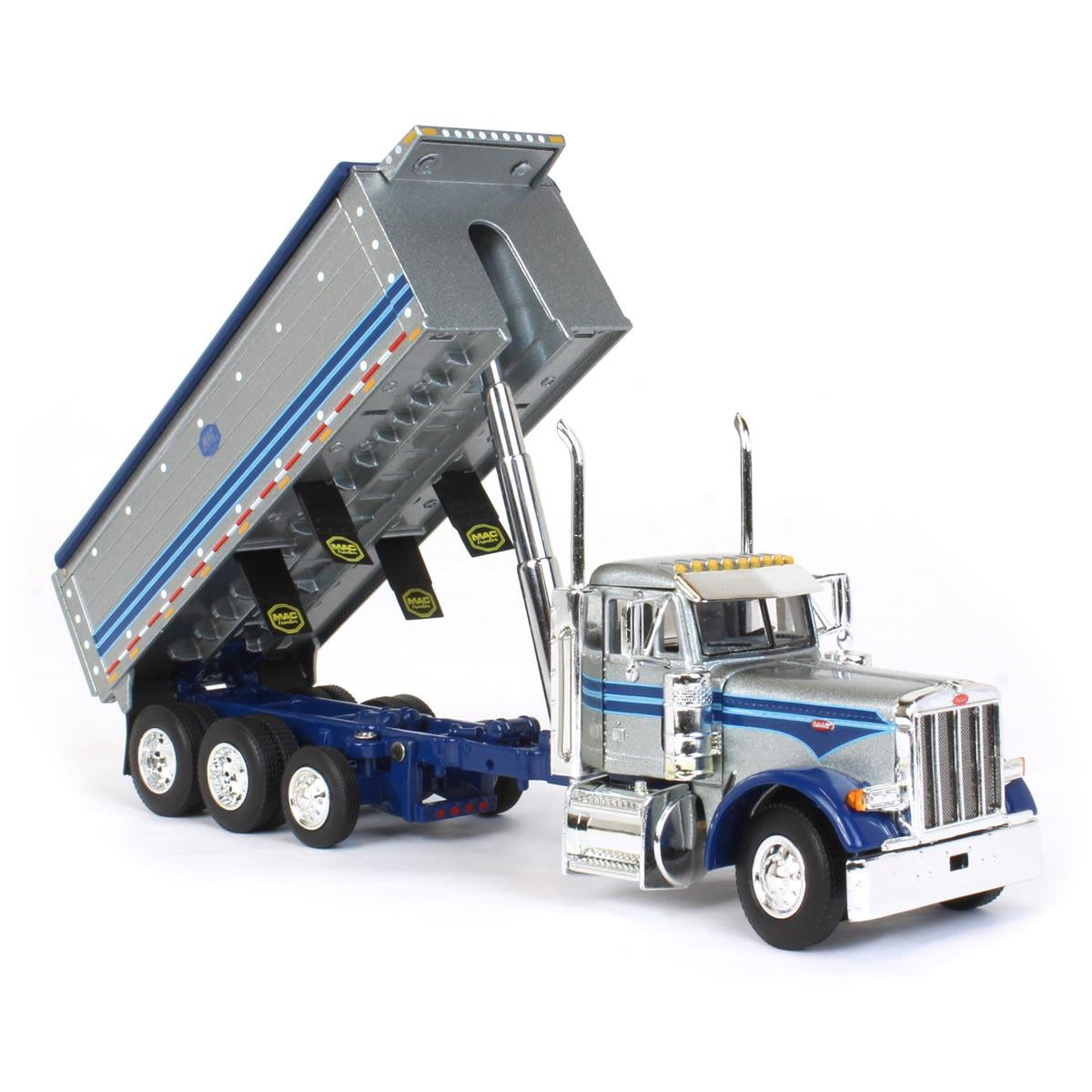 DCP ピータービルト 379 ウィズ / 5アクスル　マック・ボディ・ダンプ First Gear DCP 1/64 Silver & Blue Peterbilt 379 w/ Tri-Axle MAC