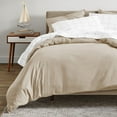 thumbnail image 1 of Bare Home Organic Cotton Duvet Cover Set - 400 Thread Count - Sateen Weave - Full/Queen, French Beige, 3-Pieces, 1 of 4