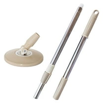 Spin Mop Pole Handle Replacement, fenze Household 360 Degrees Rotating Telescopic Replacement Handle Cleaning Tool Accessories Enhanced Thickened Version for Cleaning Home Office, Khaki