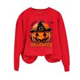 thumbnail image 5 of Enjoytime Halloween Sweatshirt for Women Pumpkin Print Long Sleeve Pullover Tops Cute Casual Crewneck Sweatshirts, 5 of 5