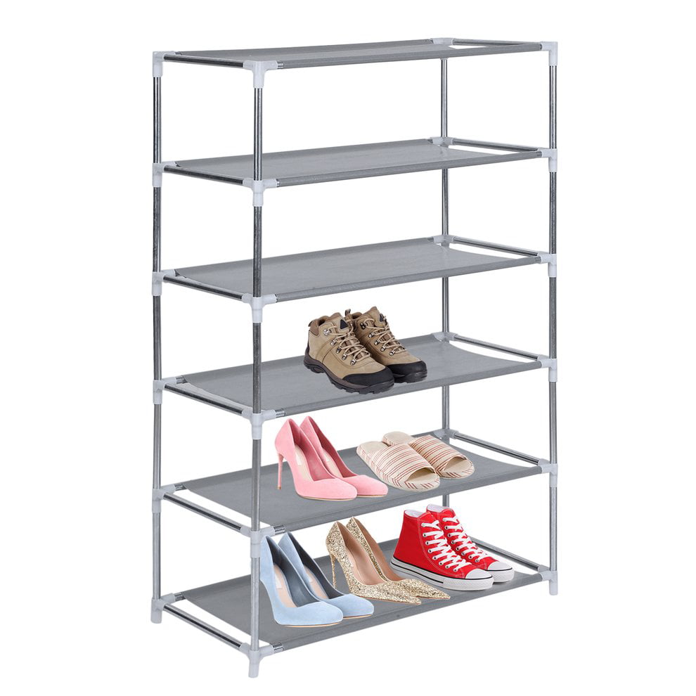 5-Tier Metal Shoes Rack Stand Storage Organizer Shelf Holder Stackable Closet 