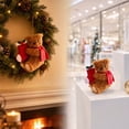 thumbnail image 5 of Plush Christmas Bear Hanging Ornament,Soft Stuffed Holiday Pendant with Hanging Loop,Indoor & Outdoor Decor for Christmas Tree,Front Door,Mall Scene And Seasonal Gift Selection, 5 of 8