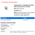 thumbnail image 2 of Timing Belt Kit - Compatible with 2003 - 2009 GX470 4.7L V8 GAS 2004 2005 2006 2007 2008, 2 of 2