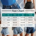 thumbnail image 2 of Women's Summer Jean Shorts Trendy Stretchy Casual High Waisted Denim Short Folded Hem Jean Shorts with Pockets, 2 of 7