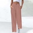 thumbnail image 6 of Sevevn Women's Fall Corduroy Pleated Draped Straight-Leg Roll-Cuff Pants Versatile Comfortable Casual Outdoor Pants with Pockets, 6 of 9