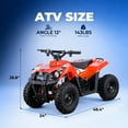 thumbnail image 3 of QEASET 36V Electric 4-Wheeler, 12MPH Max Speed, Parental Key, Orange, 3 of 8