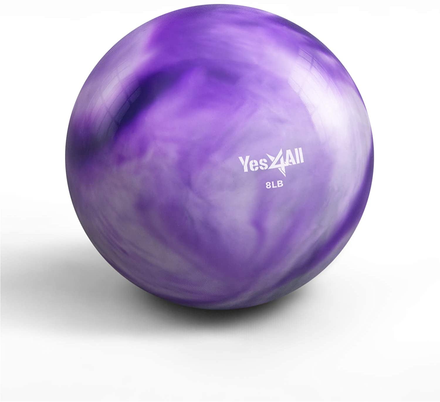 Yes4All 8lbs Soft Weighted Toning Ball Marble Purple