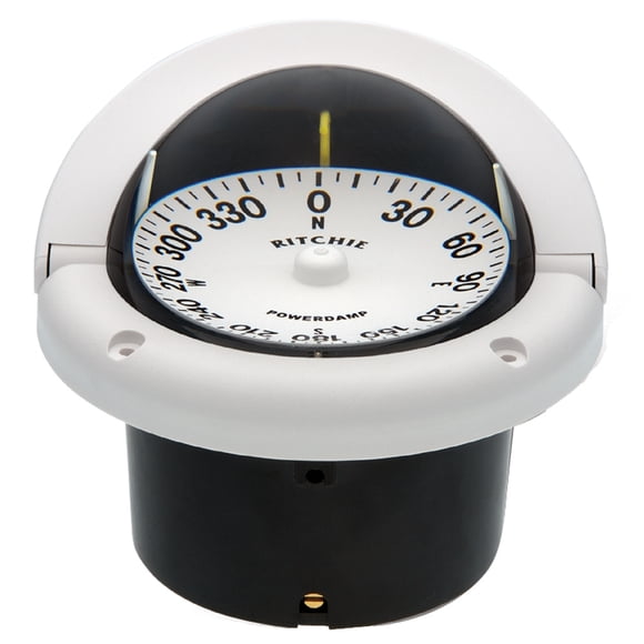 Ritchie HF-742W Timonel Brújula - Montaje empotrado - Blanco