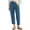 Blue, variant on yunLCZ Women's Casual Plus Size Pants Women's Stretch High Waisted Straight Wide Leg Pants With Breasted Cotton Loose Casual Pants With Pockets Casual Lounge Sweatpants