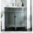 24" Thomasville Gray Modern Corner Bathroom Vanity