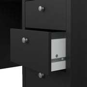 Tvilum Madrid Home Office Writing Desk with 3 Storage Drawers in Black Matte