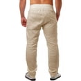 thumbnail image 2 of Pantalones Casuales De Lino De Algodón Para Hombres Playa, 2 of 5