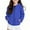 Blue, variant on Spazoro Toddler Girls Loose Sweatshirts Hoodie, Full Zip Long Sleeve Solid Comfy Casual Soft Cardigan for Kids Girls Boys Pink Size 4 T