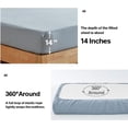 thumbnail image 4 of Simple&Opulence 100% French Linen Sheet Set Breathable Durable for Hot Sleepers Bedding 4 Pcs-1 Flat Sheet,1 Fitted Sheet,2 Pillowcases with Hemstitch Lace Embroidery Luxury Design (Dusty Blue, King), 4 of 9