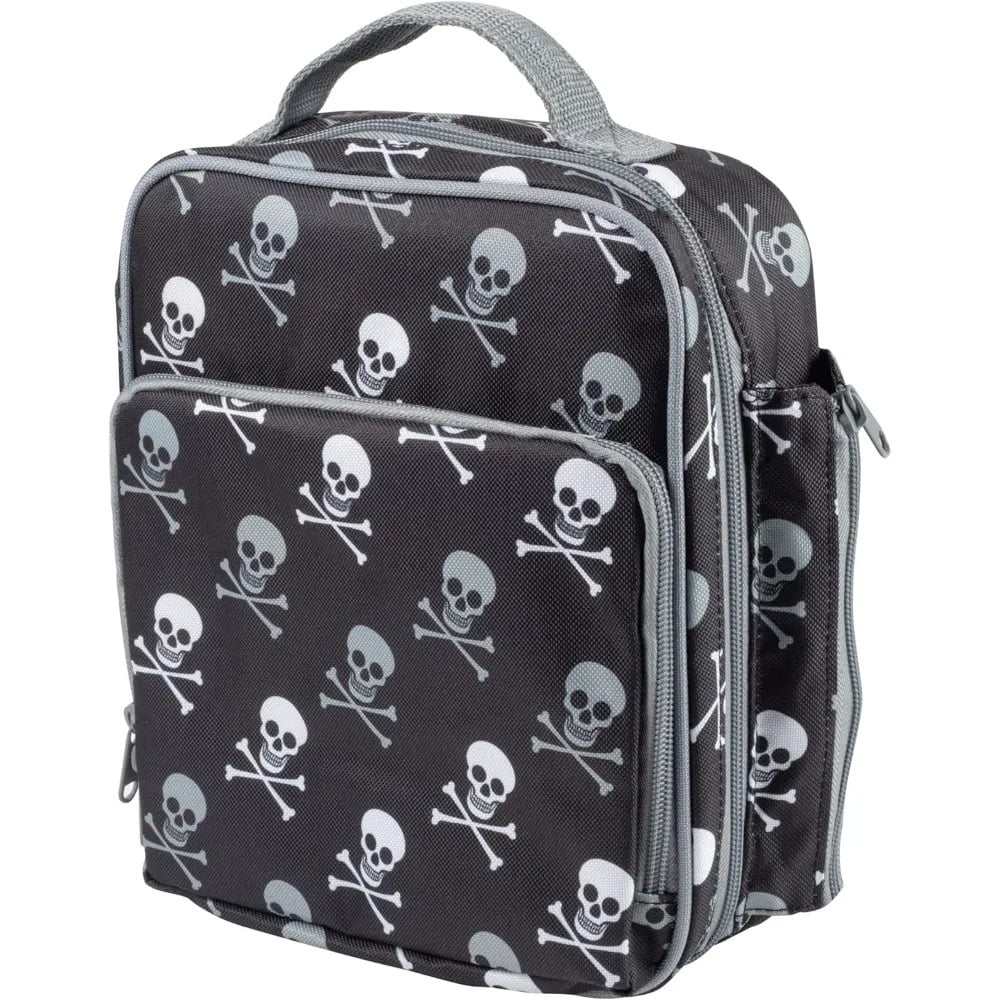 Bentology Insulated Lunch Box w Snack Pocket & Water Bottle Holder-Boys or Kids Pirate School Lunchbox Tote Keeps Food Hotter or Colder Longer