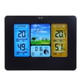 thumbnail image 2 of Home Weather Station, Wireless Weather Station LCD Digital Wireless Weather Station Clock Thermometer Indoor&Outdoor Humidity(Black), 2 of 8