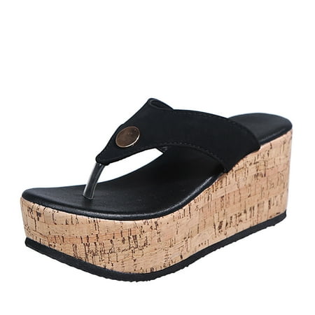 

Wandatree Women s Summer Shoes Solid Color Platform Women s Waterproof Stand Wedge Sandals Women s Shoes