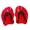red, variant on 1pair Adult Hand Pu Men's and Women's Swimming Training Silicone Hand Web Protectors Adjustable Freestyle Hand Pu
