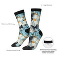 thumbnail image 4 of KLL Butterflys Print Cool Socks Men's Women's Crew Socks Funny Crazy Novelty Stockings, 4 of 6