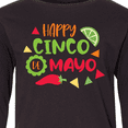 thumbnail image 4 of Inktastic Happy Cinco De Mayo with Lime and Red Pepper Long Sleeve Youth T-Shirt, 4 of 5