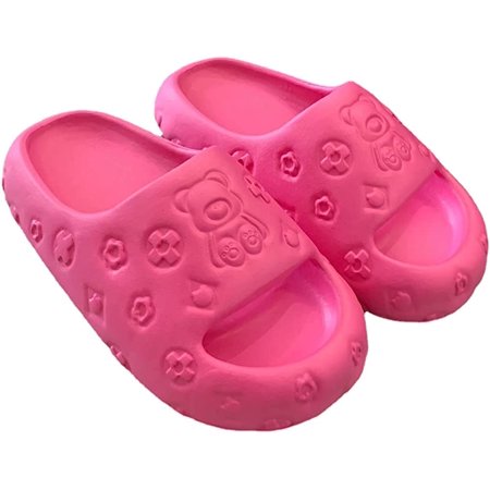 

PIKADINGNIS Lovely Bear Thick Bottom Cool Slippers Slippers for Women EVA Open Toe Bath Shower Slipper Non-Slip Gym House Slipper for Indoor & Outdoor