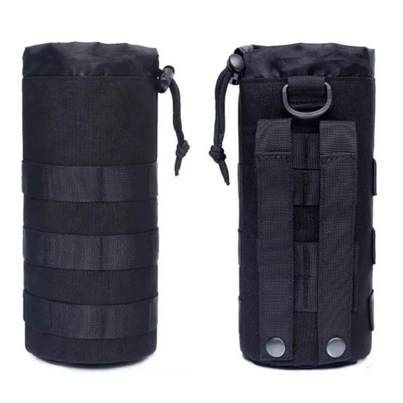 Sports Water Bottles Pouch Bag Drawstring Molle Water Bottle Holder Travel Mesh Water Bottle Bag Hydration Carrier