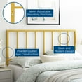 thumbnail image 3 of Headboard, King Size, Metal Steel, Gold, Modern Contemporary Urban Design, Bedroom Master Guest Suite, 3 of 7