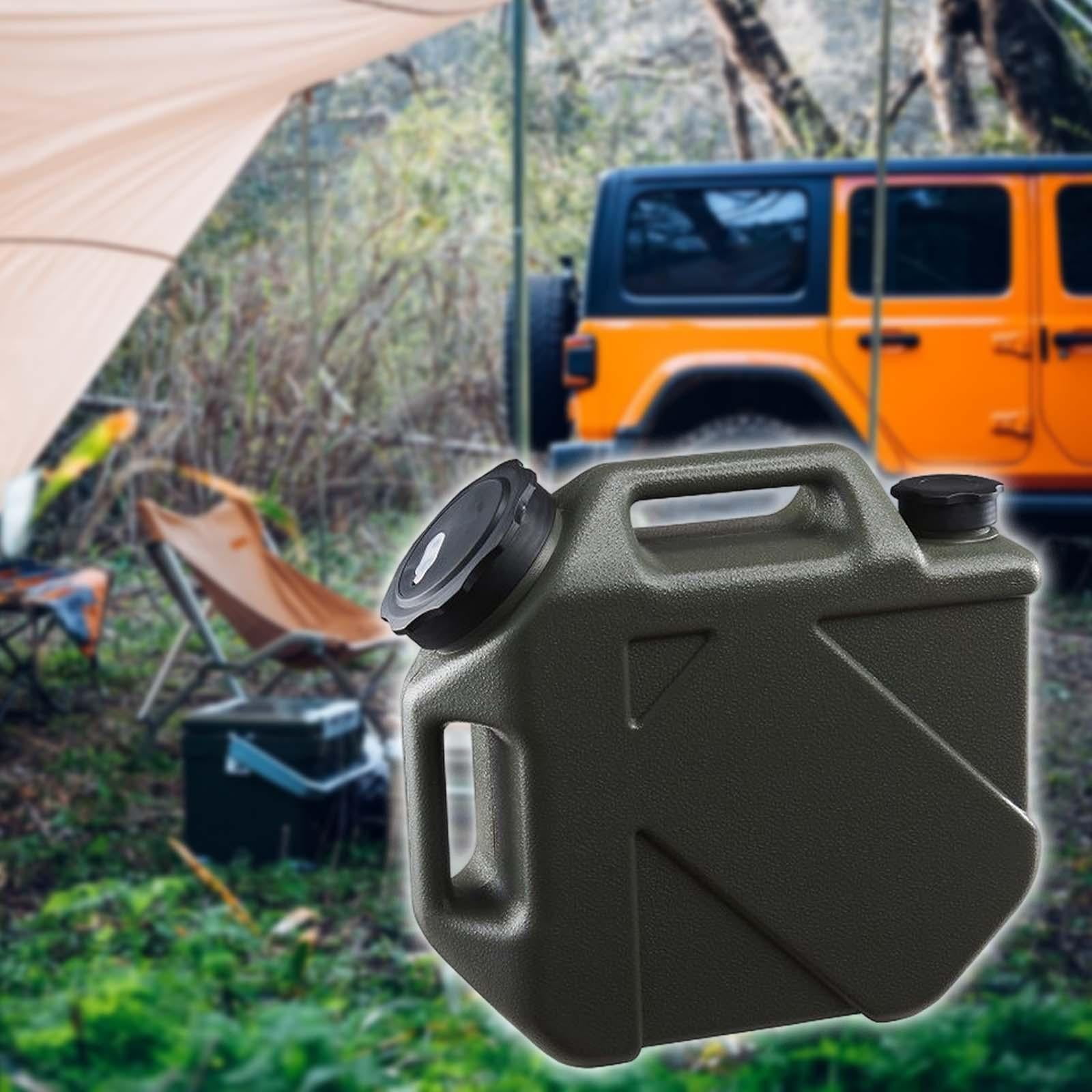 Wswqop Portable Camping Water Storage Jug 10L/2.64 Gallon Canister Water Tank Container Dark Green