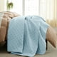 thumbnail image 2 of Colcha para cama, tamaño queen, ligera, azul cielo, para todas las estaciones, 2 of 7
