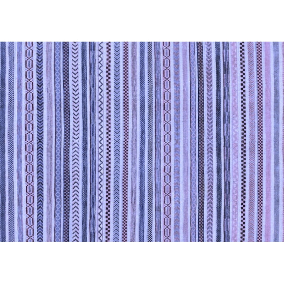 Ahgly Company Indoor Rectangle Abstract Blue Modern Area Rugs, 2' x 5'