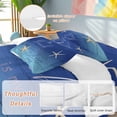 thumbnail image 4 of The Beach Is My Happy Place Twin Size Comforter Set, Starfish Gradient Blue Wood Bedding for All Seasons, 4 Pcs Bed Set, 1 Quiltcover (68"x86") ,1Sheet(67"x116"), 2Pillowcases (30"x20"), 4 of 12