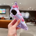 thumbnail image 4 of Funda Retro Kirby para teléfono para Iphone 12pro Max, que incluye cuentas para teléfono móvil. Forma de teléfono Retro Kirby púrpura Kawaii de dibujos animados lindo 3d, 4 of 4