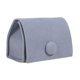 thumbnail image 4 of Mini caja de terciopelo para anillos, joyas, pendientes, collares, almacenamiento con botón a presión, compacta para mujeres y niñas, bolsa de joyería Gris claro, 4 of 8