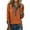 Orange, variant on Women's Color Block Lapel Knit Top, Contrast Panel Patchwork Blouse, Fashionable Collar Pullover, Comfortable Stretch Shirt, Casual Daily Wear Tunic Orange L