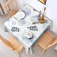 thumbnail image 5 of Floral Square Tablecloth 42x42in(107x107cm) – Waterproof Polyester Printed Table Cover, Wrinkle Resistant & Washable for Kitchen Dining Picnic Party Decor, Thanksgiving,Christmas, Spring,Flower, 5 of 6