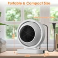 thumbnail image 3 of Desktop Space Heater, 300W Portable Electric Heater 30° Tilting Angle 3s Fast Heating with Overheat Protection Tip Over Protection for Home Office, Grey, 3 of 12