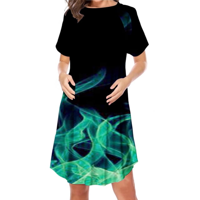 Robe pour Femmes Pyjamas pour Femmes Fermeture Éclair Latérale Allaitement Maternité Imprimé Manches Courtes Col Rond Robe pour Femmes Enceintes Pyjamas Décontractés Robe Décontractée pour Femmes Pantalons de Robe pour Femmes