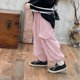 thumbnail image 3 of Pantalones largos para niños y niñas, pantalones de trabajo de color sólido, pantalones holgados informales con piernas versátiles, pantalones de algodón para niño, 3 of 8