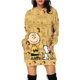 thumbnail image 1 of Vestido informal de Navidad de manga larga para mujer, Sudadera con capucha sencilla y cómoda con estampado de Snoopy de Disney, Otoño e Invierno, 1 of 5