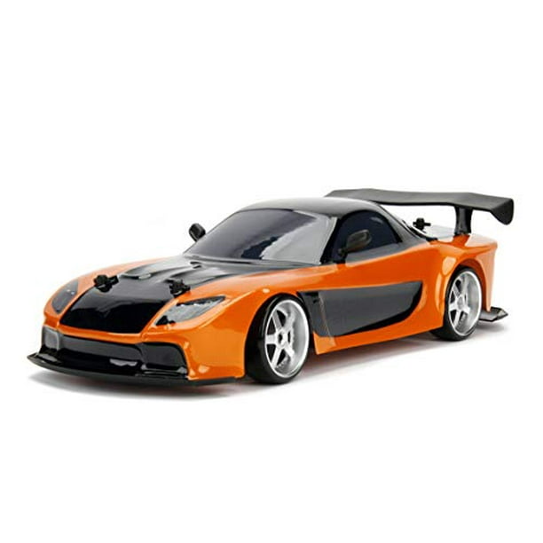  Jada Toys Fast & Furious 1:10 Toyota Supra Remote Control Car  Drift Slide RC with Extra Tires 2.4GHz, Toys for Kids and Adults,  Orange,black : Toys & Games