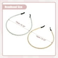 thumbnail image 5 of 2 Pcs Faux Pearl Headbands Hair Accessories Headbands for Women Girl Gold Tone Silver Tone 5.12"x0.2", 5 of 7