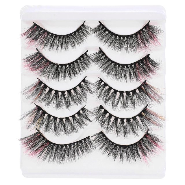 a refined and engaging product description for your **5 Pairs Colored Lashes Cosplay False Eyelashes**:\n\n \n\n### 🌈 5 Pairs Colored Lashes for Cosplay