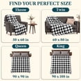 thumbnail image 6 of PAVILIA Black and White Buffalo Plaid Fleece Bed Blanket King Size, Soft Checkered Flannel Blanket for Sofa, Plaid Christmas Couch Throw Bed, Warm Cozy Decorative Blanket Fall Decor Gift, 90x108, 6 of 8