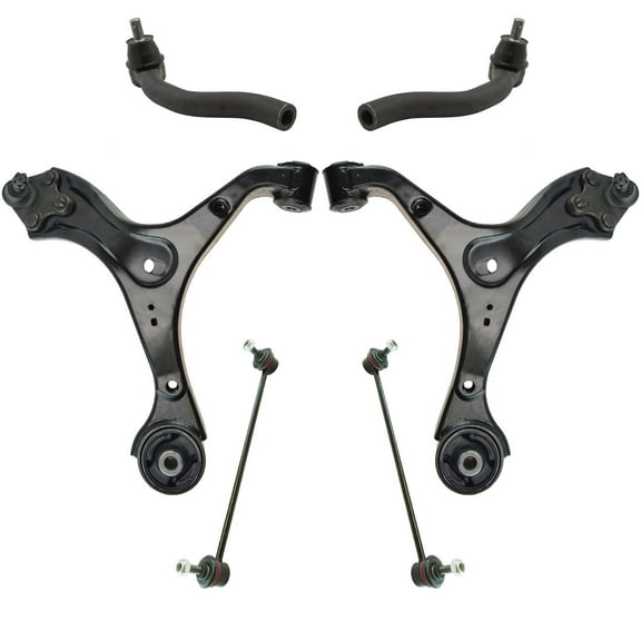 TRQ 6pc Suspension Kit Lower Control Arms w/ Ball Joints Sway Bar Links Tie Rods PSA64994 Fits select: 2013-2015 HONDA CIVIC