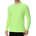 thumbnail image 3 of Zfeel High Visibility Safety Shirts | High Performance Pure Dry Fit Poly Long Sleeves 100% Polyester Breathable Hi Vis Work Safety Neon Green Tee Size M, Pack of 3, 3 of 6