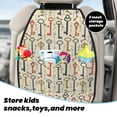 thumbnail image 3 of Kdxio Vintage Keys1 Print 2 Pack Car Kick Mat Seat Cover Back Protector Mat with Pockets for Organizer Backseat Protector and Storage Anti Kick Pad for Vehicles, 3 of 6