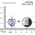 thumbnail image 2 of Collar con colgante de corazón infinito YONGSHENG con cristal de piedra natal azul, 2 of 4