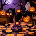 thumbnail image 6 of Tepsmf Halloween Witch Legs Tabletop Decor Inverted Legs Centerpiece Spooky Witch Feet Prop for Party Scene Decoration and Home Display, 6 of 6