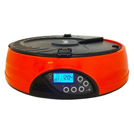 Qpets AF 108 Plus Programmable Automatic Pet Feeder for Dog, Cat & Other Small Pet Orange