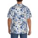 thumbnail image 3 of Fotbe Blue Paisley Camisa Estampada de Manga Corta para Hombre, Casual de Verano, Estilo Playero, Sin Arrugas-4X-Large, 3 of 5